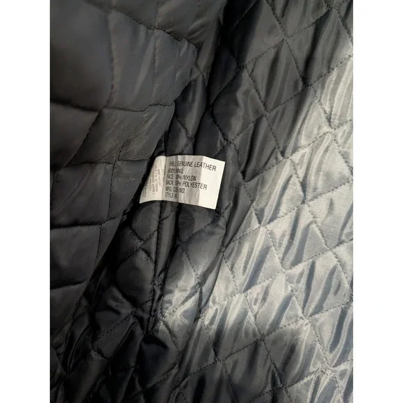 VTG Park V Leather Insulated Fringe Jacket Mens 46 Brown Suede Western Biker - Picture 5 of 11